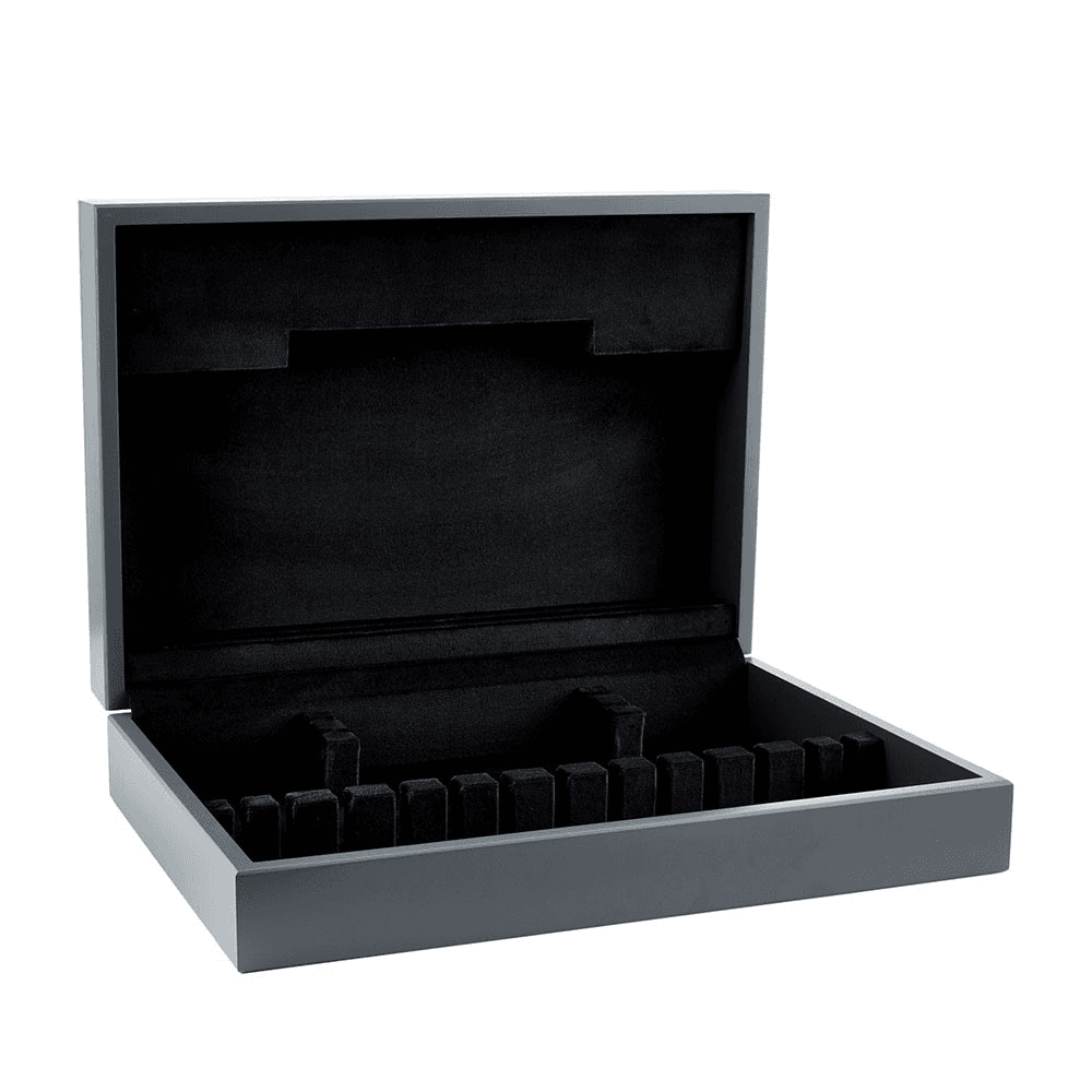 Yorkshire Black Canteen with Black Cotton Velvet Lining (Canteen Only Without Cutlery)
