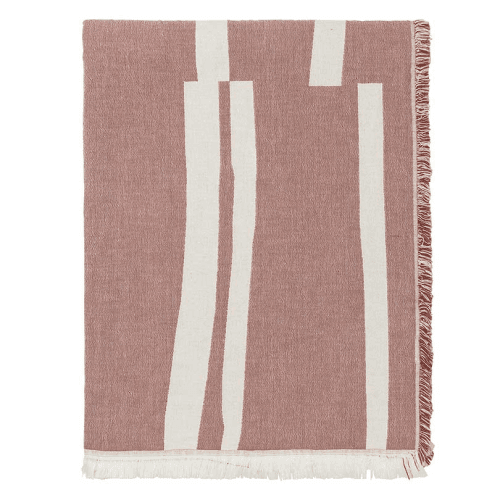 Image showing the Lyme Grass Throw, H180cm x W130cm, Rusty Red product.