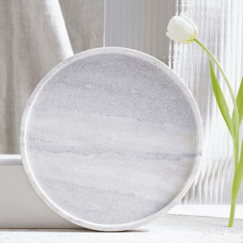 Image showing the Round Marble Board, D28cm, White product.