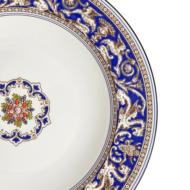 Florentine Rim Soup Bowl, D22.8cm, Marine