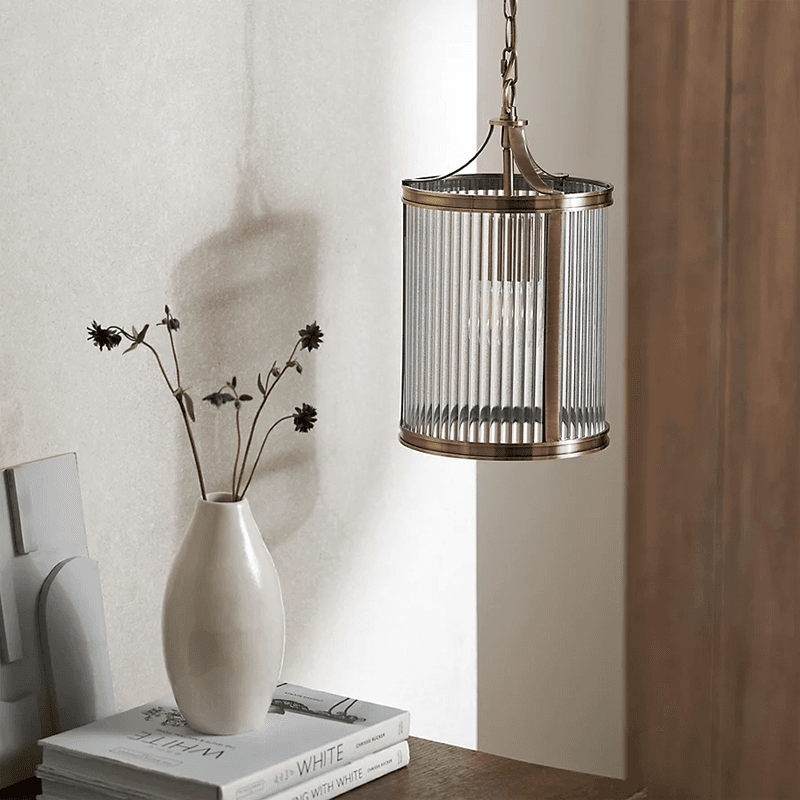 Montgomery Ceiling Light, Small, Antique Brass