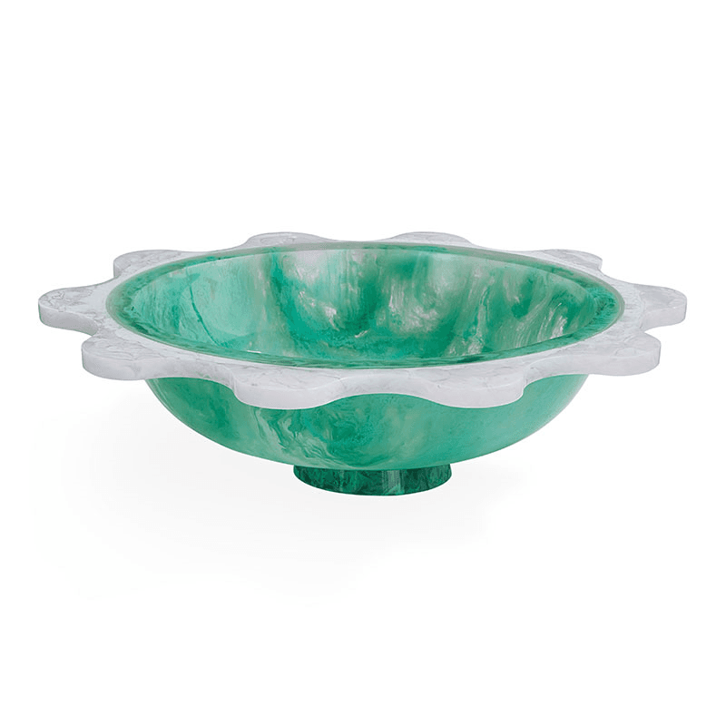 Mustique Ripple Bowl, D37cm, Teal