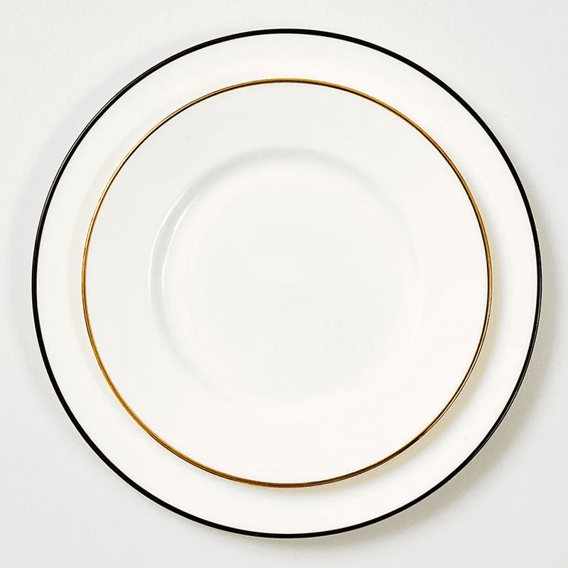 Dinner Plate, D26cm, Black Rim