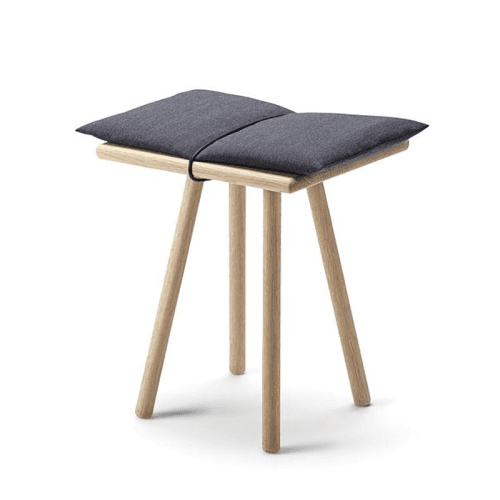 Image showing the Georg Indoor Stool, Oak & Charcoal product.