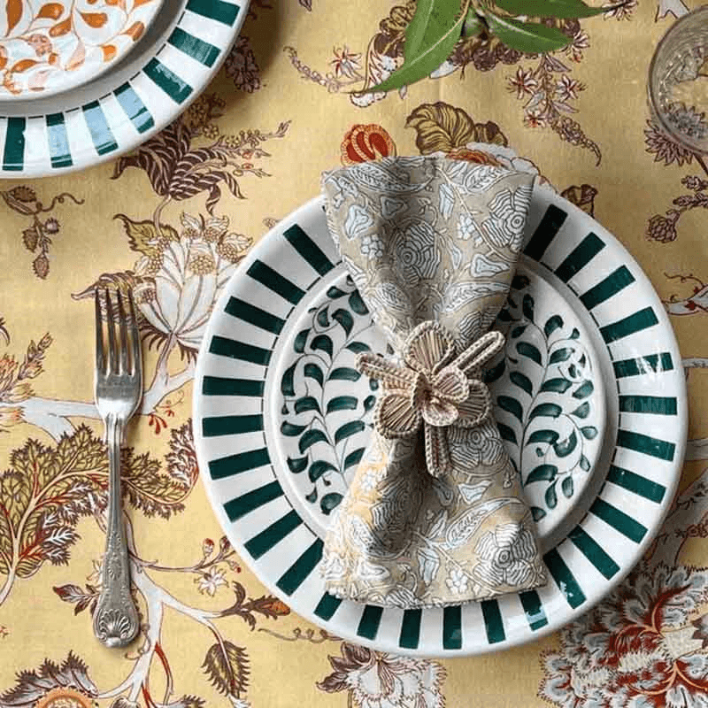 Scroll Side Plate, D19cm, Green