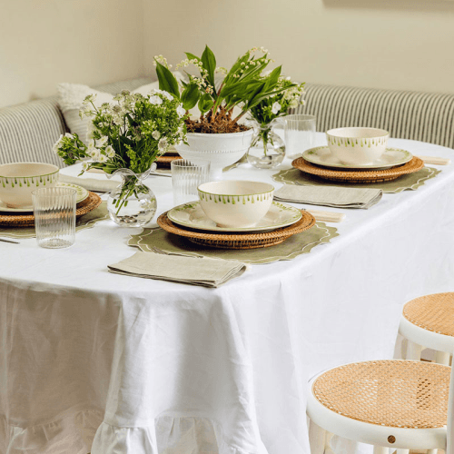 Image showing the Elouise Set of 6 Dinner Plates, D26.5cm, Green product.