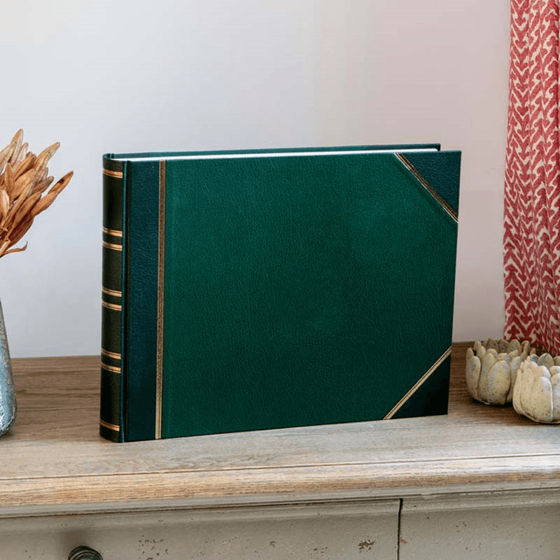 Traditional Landscape Photo Album, 30.5 x 39cm, Green
