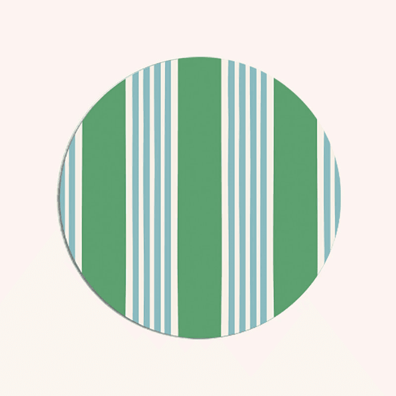 Amalfi Stripes Set of 6 Coasters, D10cm, Multi