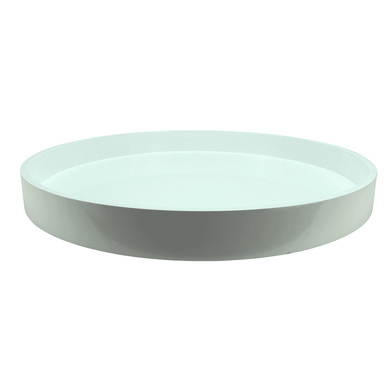 Lacquered Round Tray D50cm, White