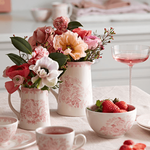 Image showing the Asiatic Pheasants Tankard Jug, 568ml, Pink product.