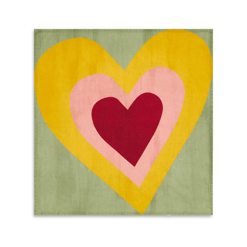 Image showing the S&B Heart Linen Set of 6 Napkins, 50cm x 50cm, Multi product.