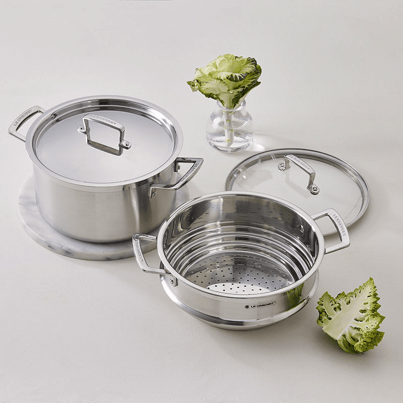 Classic 3-ply Deep Casserole, 24cm, Stainless Steel