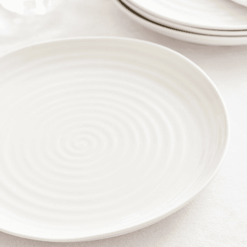 Image showing the Ceramics Set of 4 dinner plates, 27cm, White product.