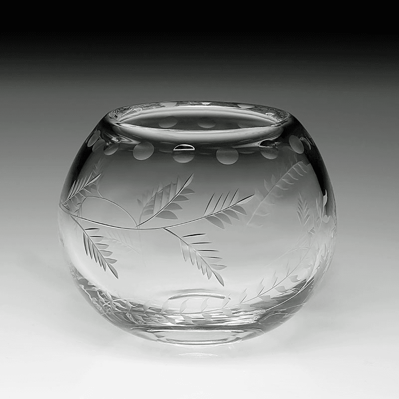 Fern Rose Bowl, D13cm, Clear
