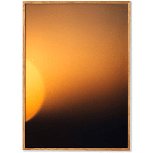 Image showing the Sunset 01 Framed Print, 50 x 70cm, Orange product.