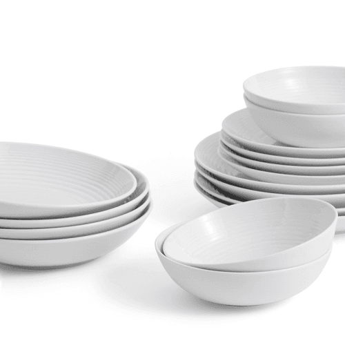Image showing the Gordon Ramsay Maze 16 Piece Dinnerware Set, White product.