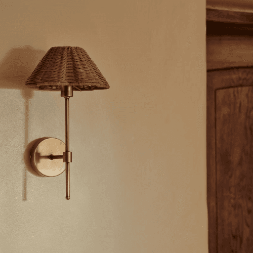 Image showing the Athena Wall Light, Rattan product.