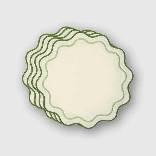 Image showing the Apple Set of 4 Placemats, 36 x 45cm, Green product.