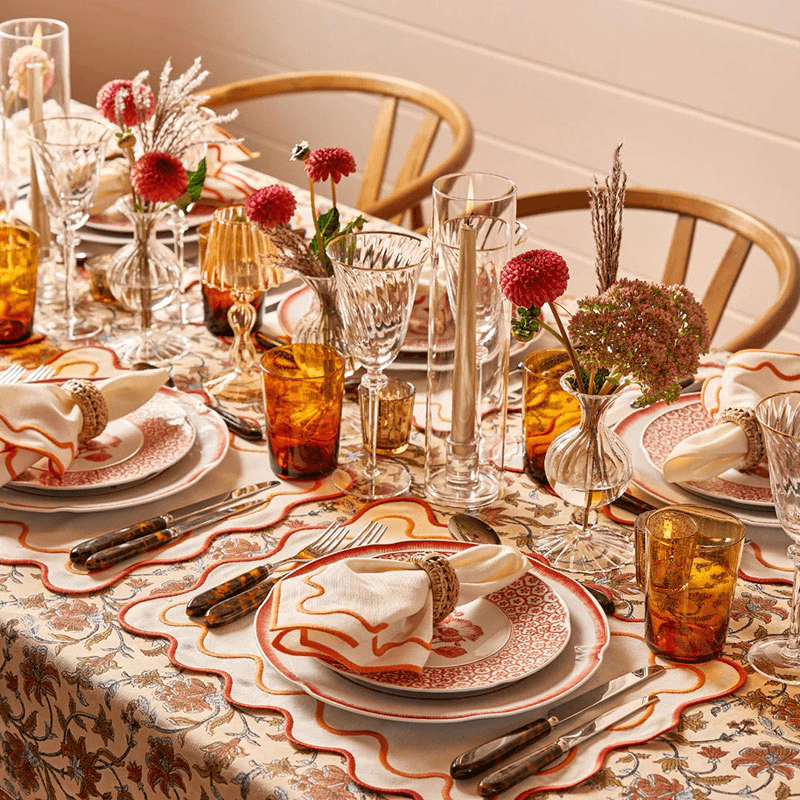 Clementine Set of 4 Placemats, 36 x 45cm, Orange