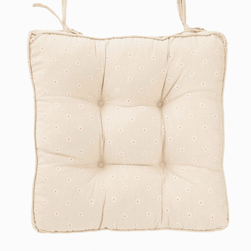 Image showing the Daisy Square Seat Pad, 40 x 40cm, Ecru product.