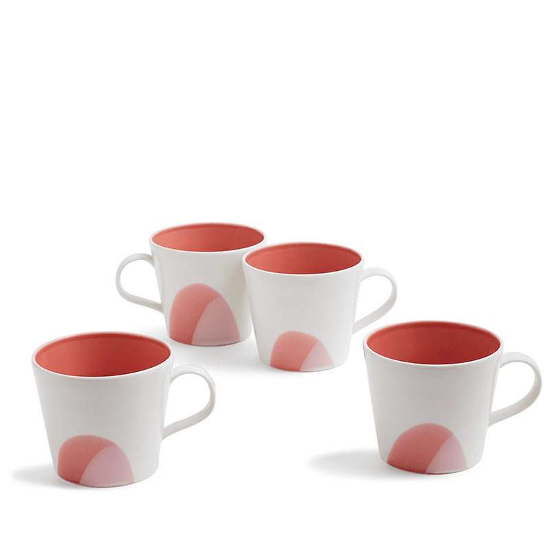 Signature 1815 Set of 4 Mugs, 400ml, Coral