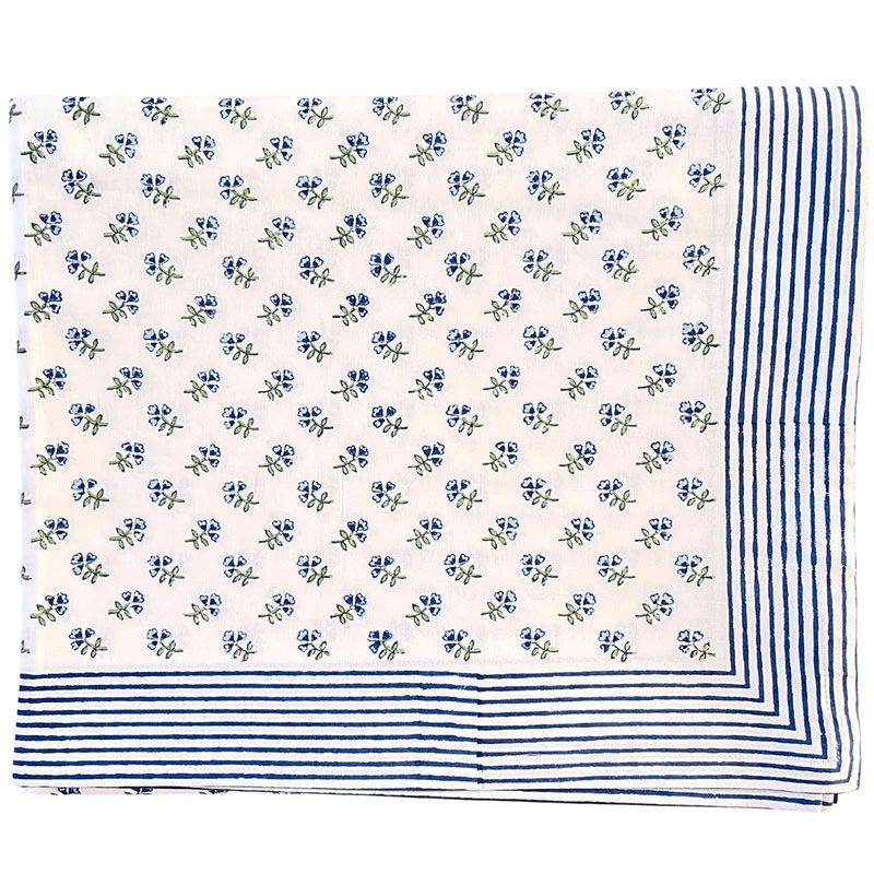 Ditsy Tablecloth, 150 x 350cm, Blue