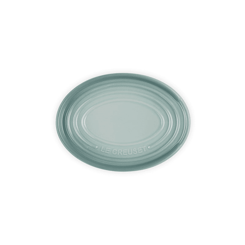Stoneware Oval Spoon Rest, 16cm, Sea Salt