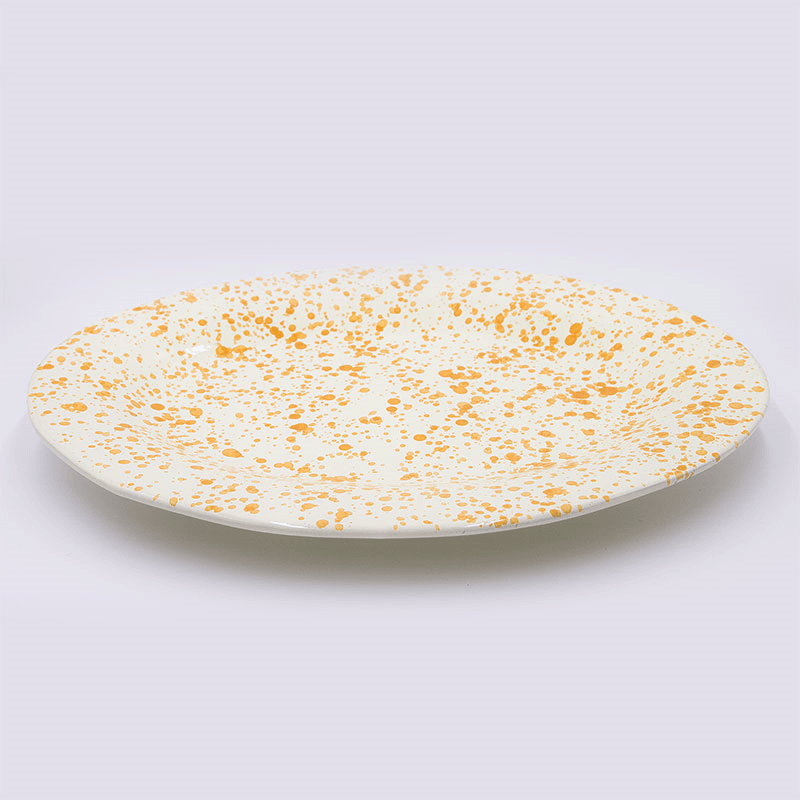 Splatter Serving Platter, 44cm, Burnt Orange