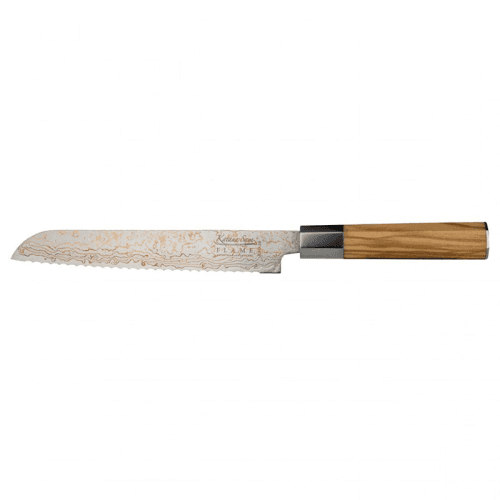 Image showing the Flame Bread Knife, 20cm, Olive Wood product.