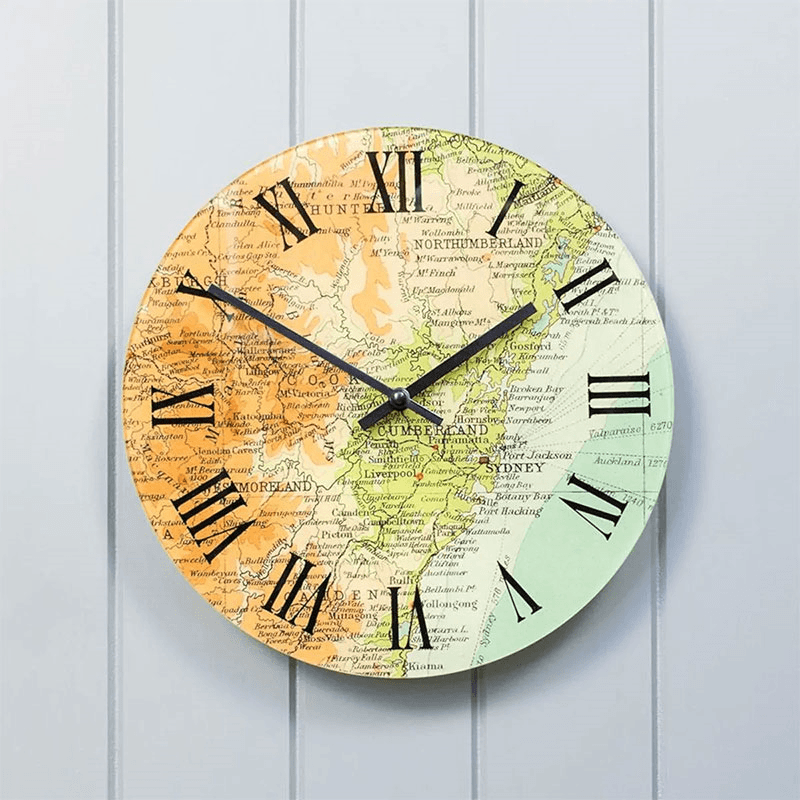 Personalised Map Clock Voucher, D30cm