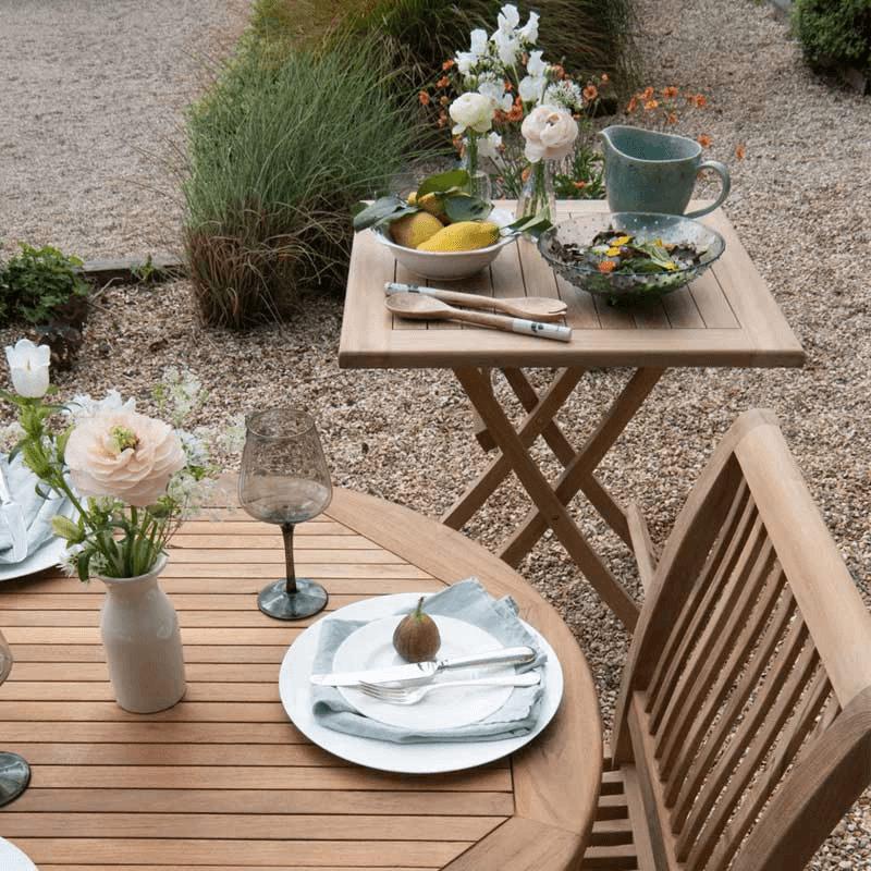 Iris Square Folding Table, L70 x W70cm, Teak