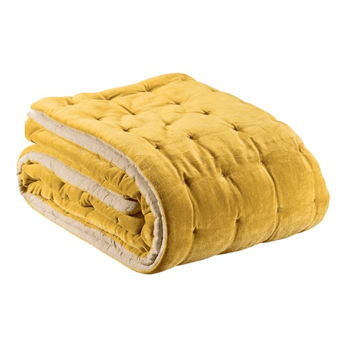 Image showing the Elise Velvet Eiderdown, 160 x 160cm, Yellow product.