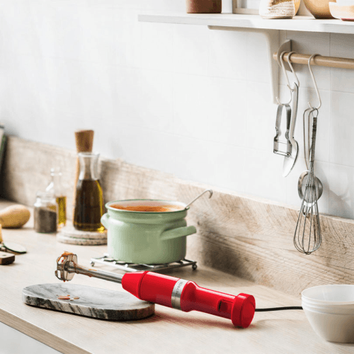 Image showing the Corded Hand Blender with Accessories, Empire Red product.
