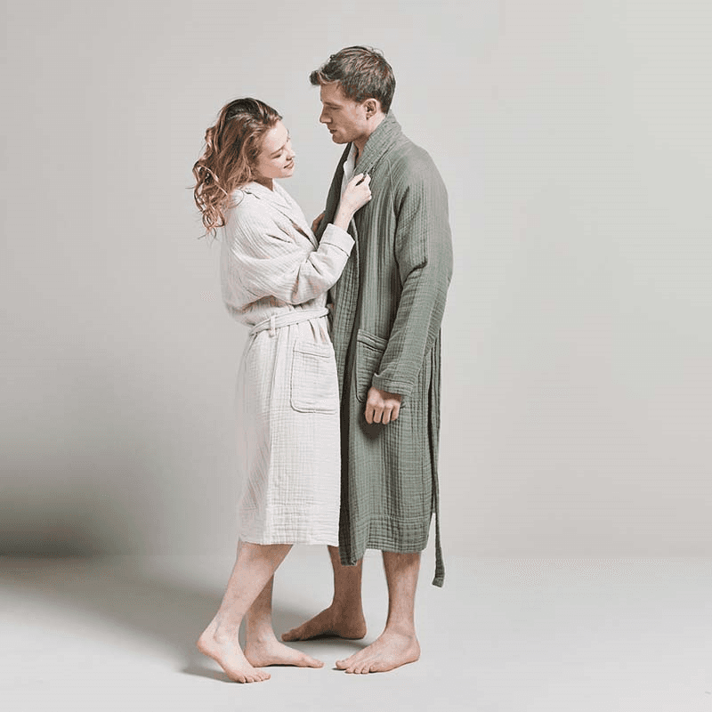 The Dream Cotton Robe, Medium, Moss