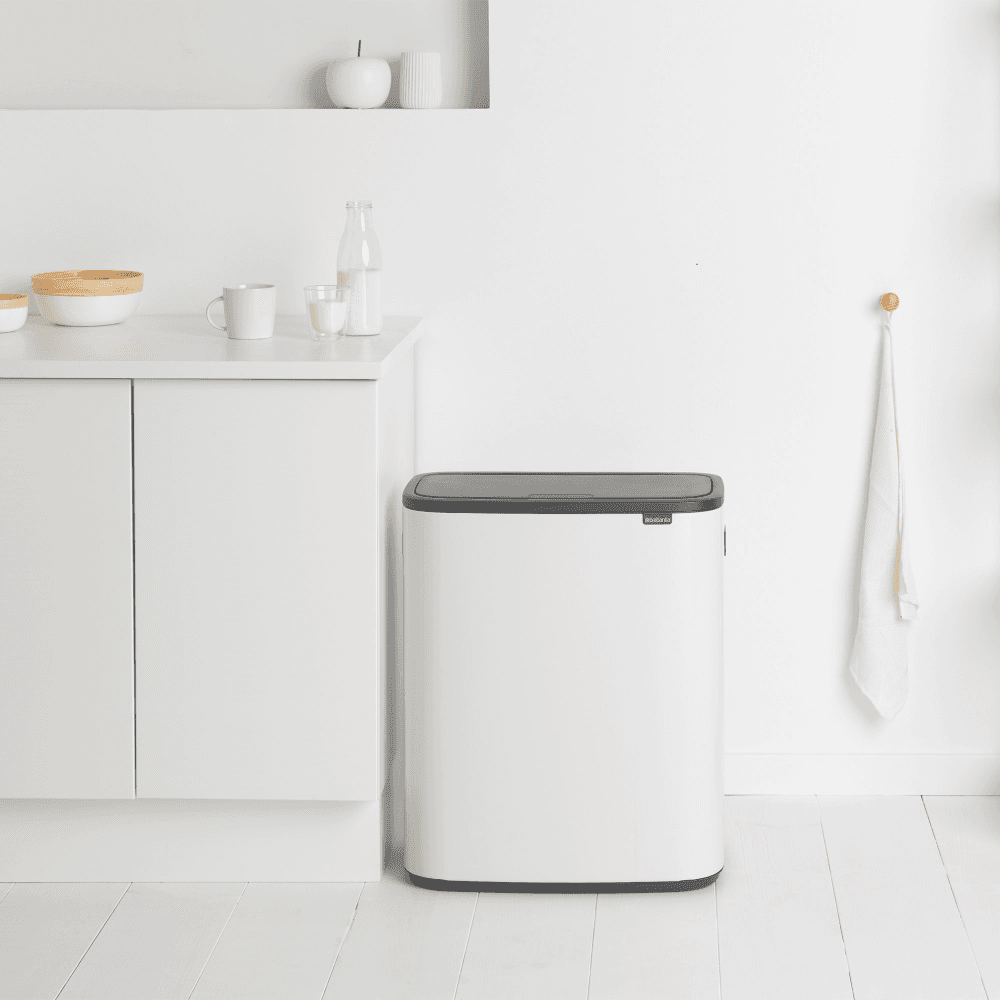 Bo Touch bin, 60 litre, White