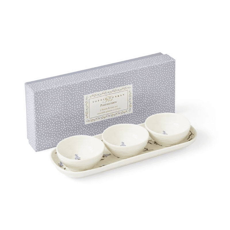 Lavendula 3 Dip Bowls & Tray, Multi