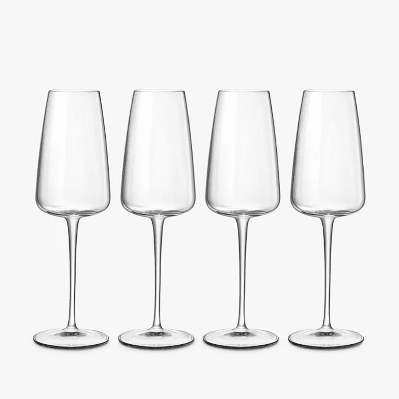 Talismano Set of 4 Sparkling Wine Flutes, 210ml, Clear