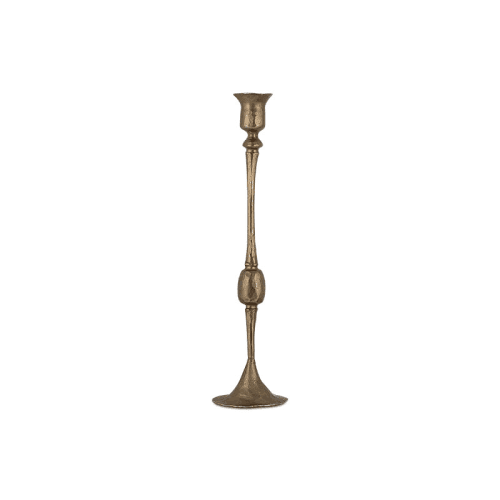 Image showing the Chaipat Candlestick, H34cm, Antique Brass product.