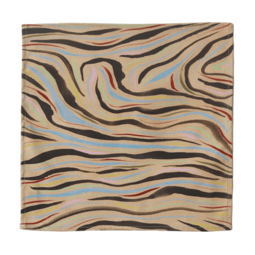 Image showing the Zebra Set of 4 Organic Cotton Napkins, 45 x 40cm, Multi product.