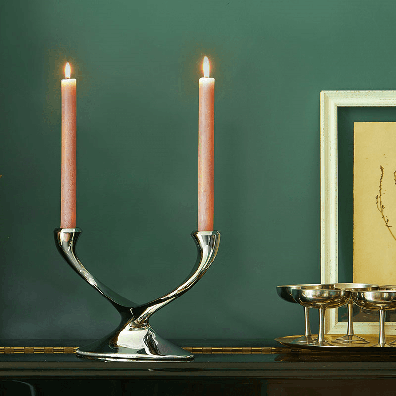 Windrush Candelabra, H19 x W26.5cm, Stainless Steel