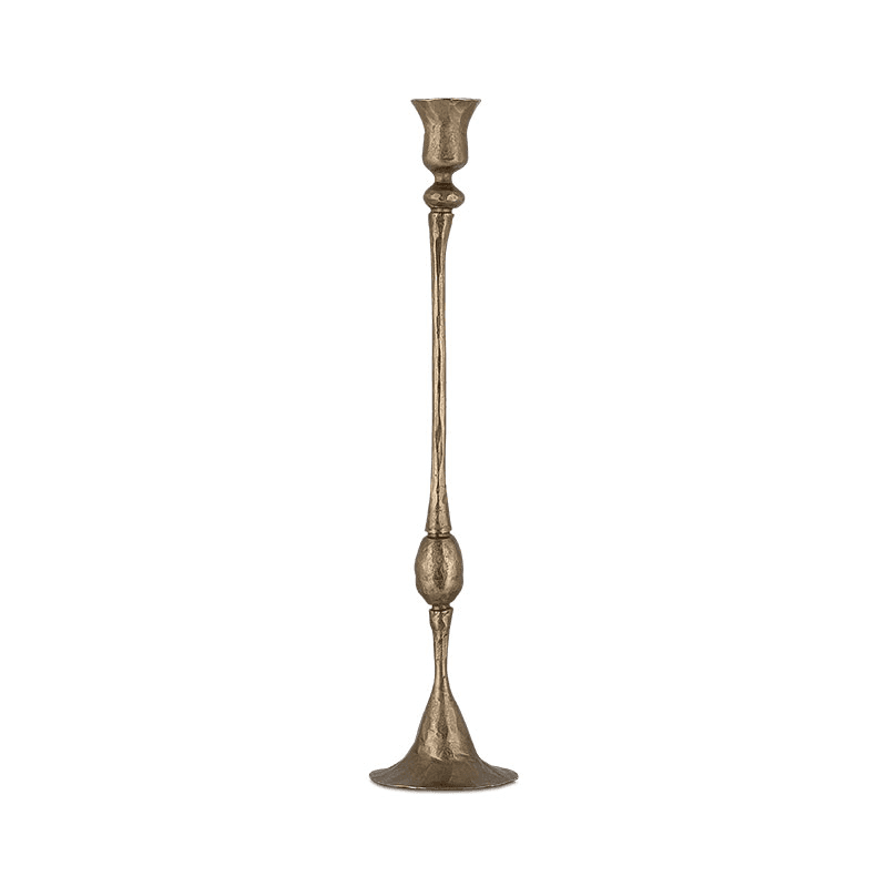 Chaipat Candlestick, H42cm, Antique Brass