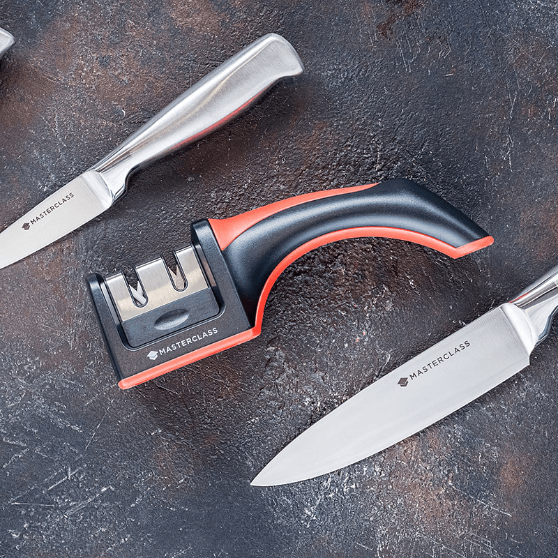 Kitchen knife sharpener with honer