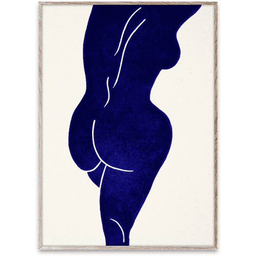 Image showing the Linocut I Framed Print, 30 x 40cm, White product.