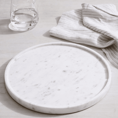 Image showing the Round Marble Board, D28cm, White product.