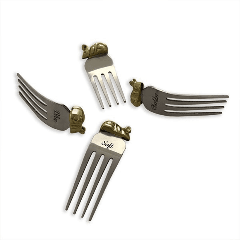 Mouse Cheese Marker Set, Silver