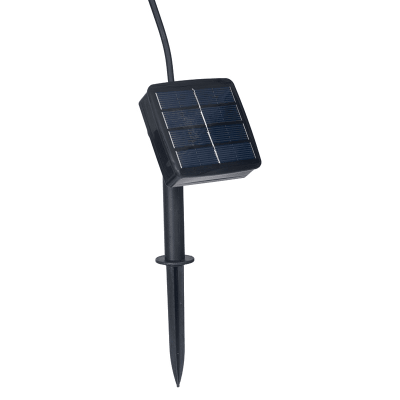 Festoon Solar Lights, 20 Bulbs, Black