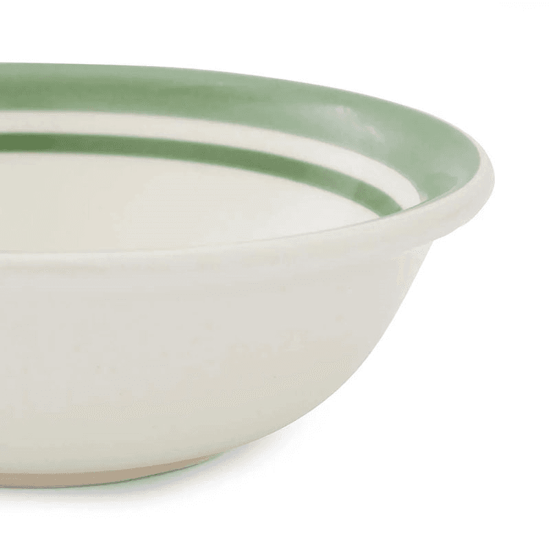 Potter's Stripe Set of 4 Bowls, D13cm, Green