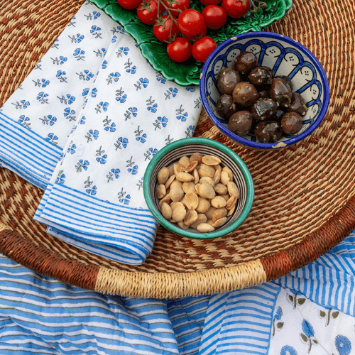 Image showing the Ditsy Set of 4 Napkins, 45 x 45cm, Blue product.