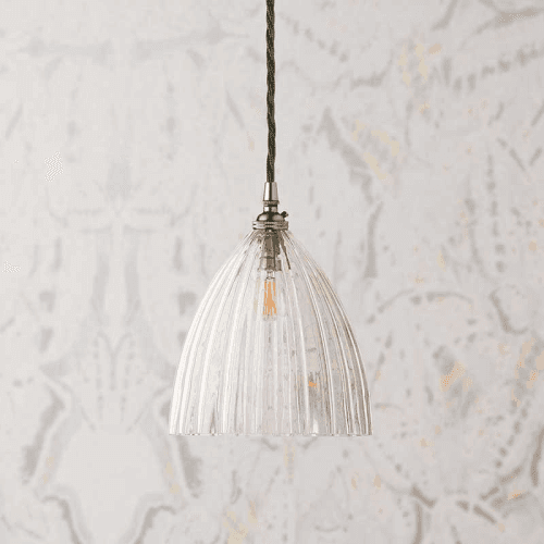 Image showing the Scallop Large Pendant, H25cm x W25cm, Clear Glass product.