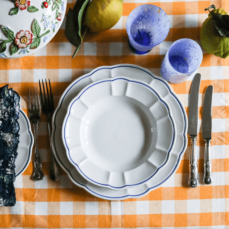 Romilly Set of 4 Pasta Dishes, D23.5cm, Blue